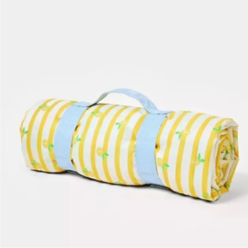 Lilly Pulitzer lemon picnic blanket
